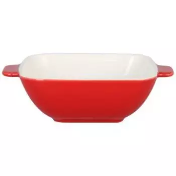 Форма для запекания Solecasa Красная с ручками, 15 см, фарфор