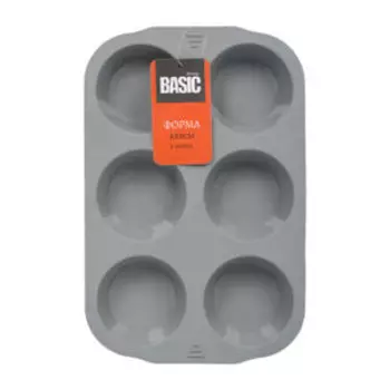 Форма Marmiton Basic, 6 ячеек, 29х18.5х3 см, силикон