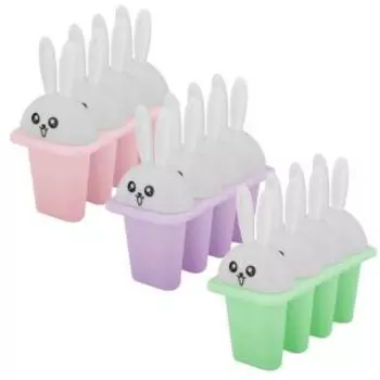Формы для мороженого Multidom Зайчата, 16х7х14 см, полипропилен, в ассортименте