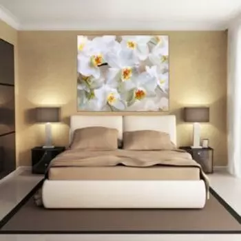 Фотообои бумажные Белая Орхидея, 196х134см, 4л