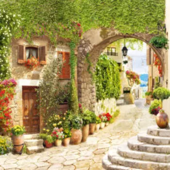 Фотообои бумажные Кипр, 294х260см, 12л