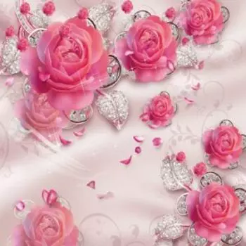 Фотообои бумажные Розовый бриллиант, 294х260см, 12л