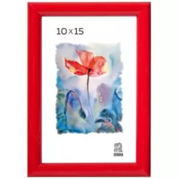 Фоторамка, 10х15 см, пластик, красный