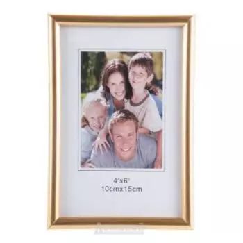 фоторамка Золото, 10х15см, пластик/мдв