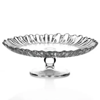 Фруктовница на ножке Аврора, 20,5 см, стекло