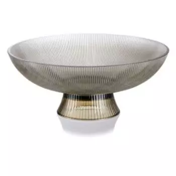 Фруктовница на ножке Qing Ping Guo, 26 см, стекло