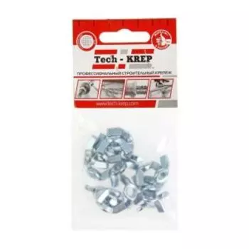 Гайка DIN 315, М 6, барашковая, 16 шт TECH-KREP