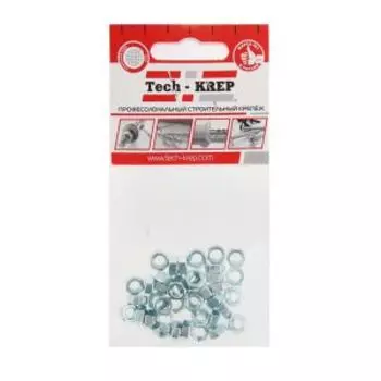 Гайка DIN 934 М5 мм TECH-KREP, шестигранная, 40шт