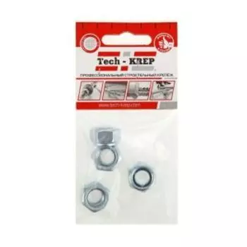 Гайка DIN 985 М10 мм TECH-KREP, оцинкованная, 4шт