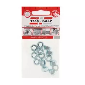 Гайка DIN 985 М8 мм TECH-KREP, оцинкованная, 14шт