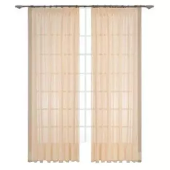 Гардина Эмилия, 300х270 см, шампань, полиэстер, на шторной ленте