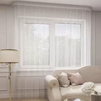 Гардина Legrand Ажур, 300х260 см, снежно-белый, п/э, на шторной ленте