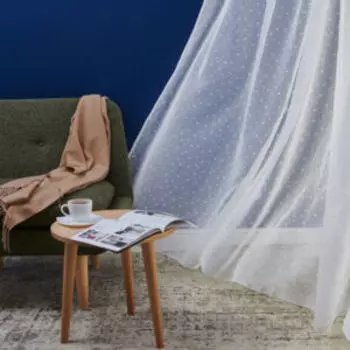 Гардина Legrand Спот, 500х260 см, белый, п/э, на шторной ленте, с утяжелителем