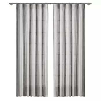 Гардина Палома, 200х270 см, серый, полиэстер, на шторной ленте