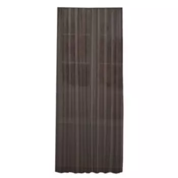 Гардина Полоса, 150х270 см, имитация льна, без подгиба, на шторной ленте, коричневый