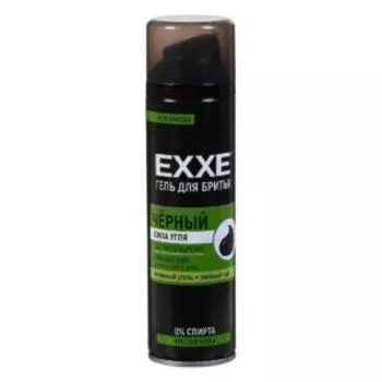 Гель для бритья Exxe Черный для всех типов кожи, с активным углем, 200 мл