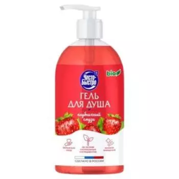 Гель для душа Чисто-Быстро Клубничный смузи, 800 мл