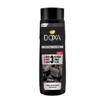 Гель для душа Doxa 3в1 c активированным углем, 400 мл, мужской