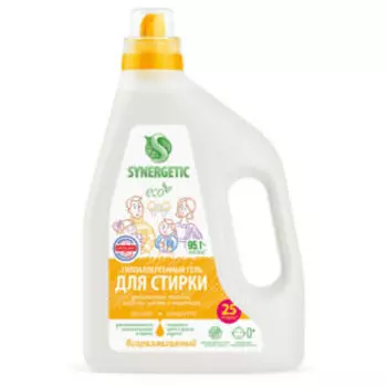 Гель для стирки Synergetic Delicate, 1.5 л, биоразлагаемый
