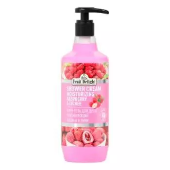 гель-крем д/душа FRUIT DELIGHT Увлажняющий, Малина и Личи, 1л