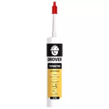 Герметик акриловый Grover A100, морозостойкий, белый, 280 мл