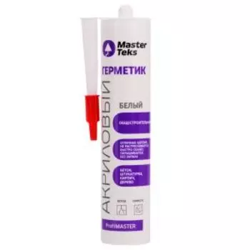 Герметик акриловый MASTERTEKS PM, 290мл, белый