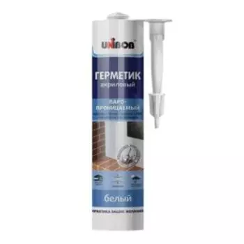 Герметик акриловый Unibob Универсальный, 280 мл, белый
