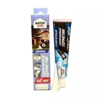Герметик силиконовый санитарный Master Klein, 40 мл, белый, носик в комплекте