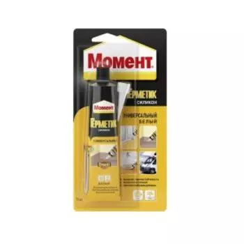 Герметик силиконовый универсальный Момент, 70 мл, белый