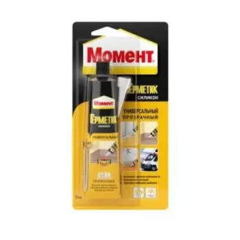 Герметик силиконовый универсальный Момент, 70 мл, прозрачный