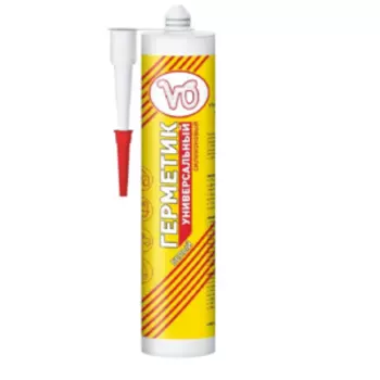 Герметик силиконовый V6 универсальный, белый, 260мл