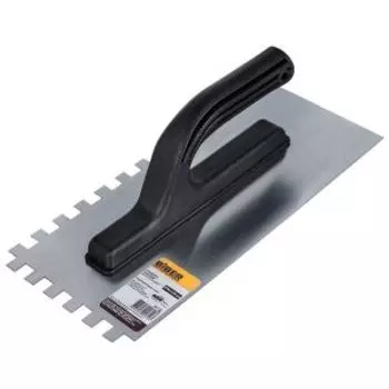 Гладилка Бибер, 130х270 мм, зуб 10х10 мм, нержавеющая сталь