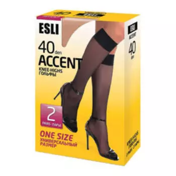 Гольфы женские Esli Accent 40, р.23-25, melone, 2 пары