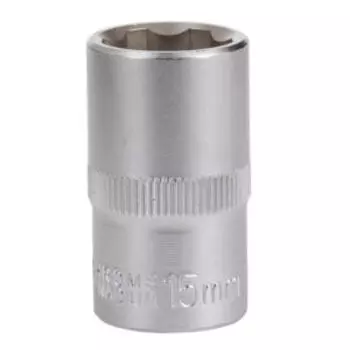 Головка шестигранная, CrV, 1/2, 15 мм