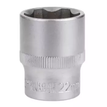 Головка шестигранная, CrV, 1/2, 22 мм