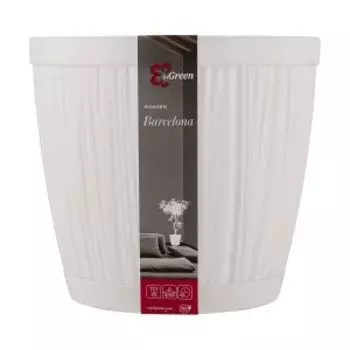 Горшок для цветов Barcelona, 9.6 л, пластик, белый
