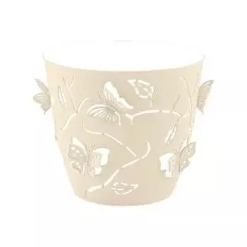 Горшок для цветов Butterflies, 1.4 л, пластик, молочный туман