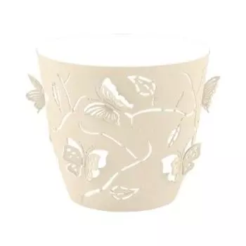 Горшок для цветов Butterflies, 5.3 л, пластик, молочный туман