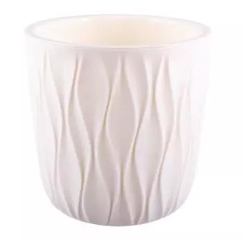 Горшок для цветов Desert с дренажной вставкой, 15.7 см, 2.3 л, пластик, молочный