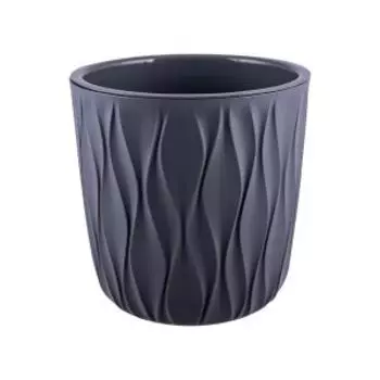 Горшок для цветов Desert с дренажной вставкой, 18.2 см, 3.6 л, пластик, серый
