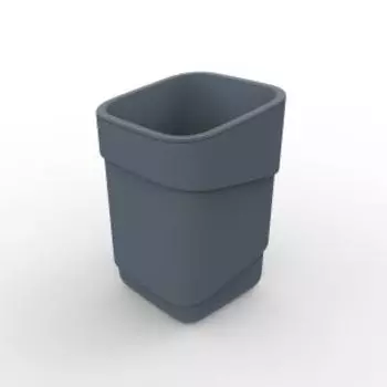 Горшок для цветов фактурный Hills, 15.5 см, 2.2 л, пластик, серый