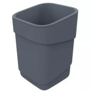 Горшок для цветов фактурный Hills, 18.8 см, 4 л, пластик, серый