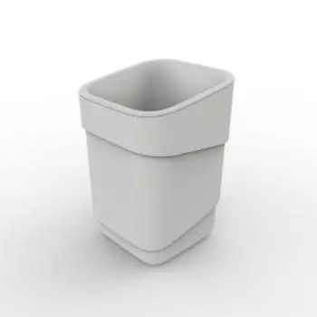 Горшок для цветов фактурный Hills, 18.8 см, 4 л, пластик, молочный