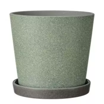 Горшок для цветов Грильяж с поддоном, 14 см, 1,22 л, изумруд