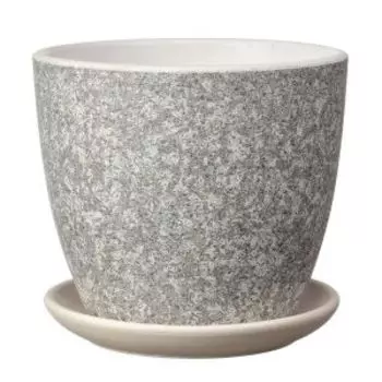 Горшок для цветов Гризайль, светло-серый бутон, 8 л, бетон