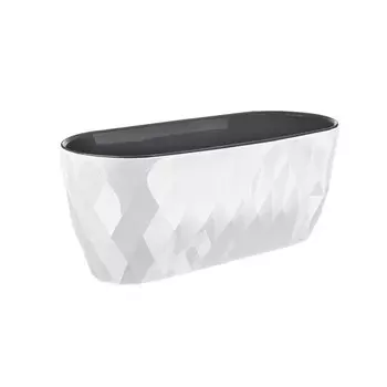 Горшок для цветов Лаурель с дренажной вставкой, 15 см, 5 л, белый