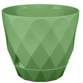 Горшок для цветов Лаурель с поддоном, 17.5 см, 2.3 л, зеленый