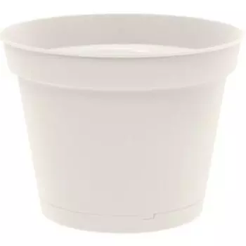 Горшок для цветов Mint с поддоном, 0.7 л, светло-бежевый