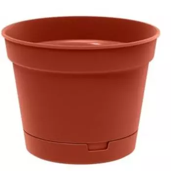 Горшок для цветов Mint с поддоном, 0.7 л, терракотовый