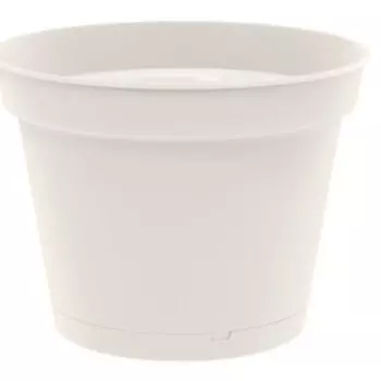 Горшок для цветов Mint с поддоном, 1.2 л, светло-бежевый